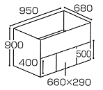 ベビーベッド　ミニパルク棚付エコ図面