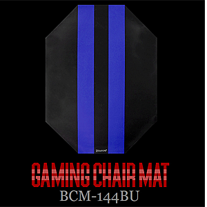 ゲーミングチェアマット　BCM-144BU　ブルー＆ブラック