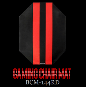 ゲーミングチェアマット　BCM-144RD　レッド＆ブラック