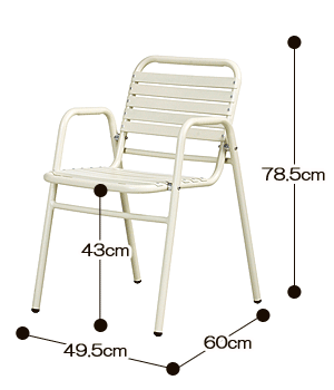 さびに強いアルミガーデンチェア Al T49ac 業務用 屋外使用可能 問屋卸し格安通販モモダ家具