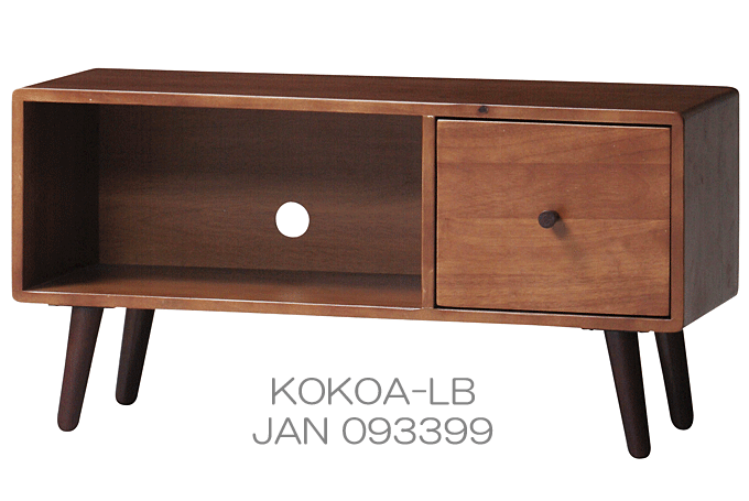 ココア ローボード コンパクト テレビ台 TVボード 天然木 北欧デザイン リビングボード KOKOA-LB