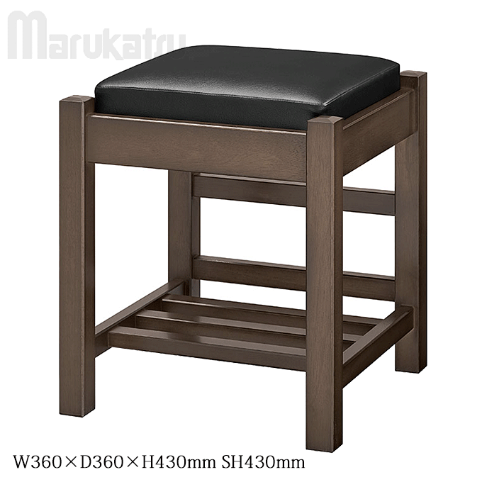 葛城椅子 Dダークブラウン 既製品黒レザー
