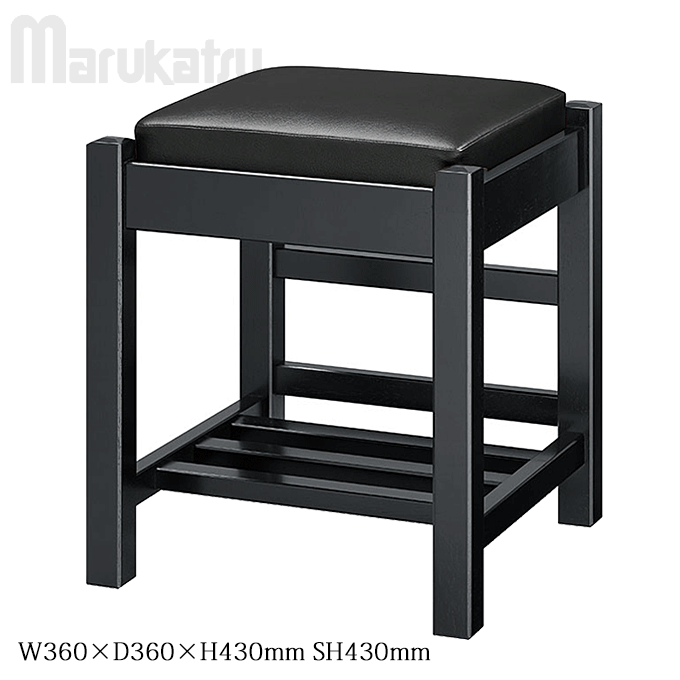 葛城椅子 Bブラック 既製品黒レザー