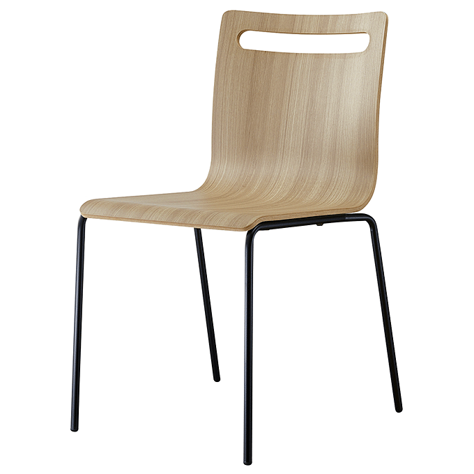 スチール椅子 サーフ ブラック