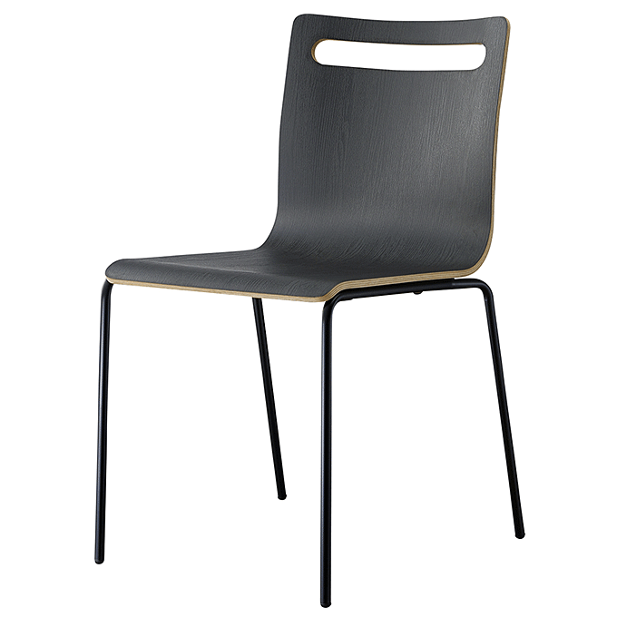 スチール椅子 サーフ ブラック