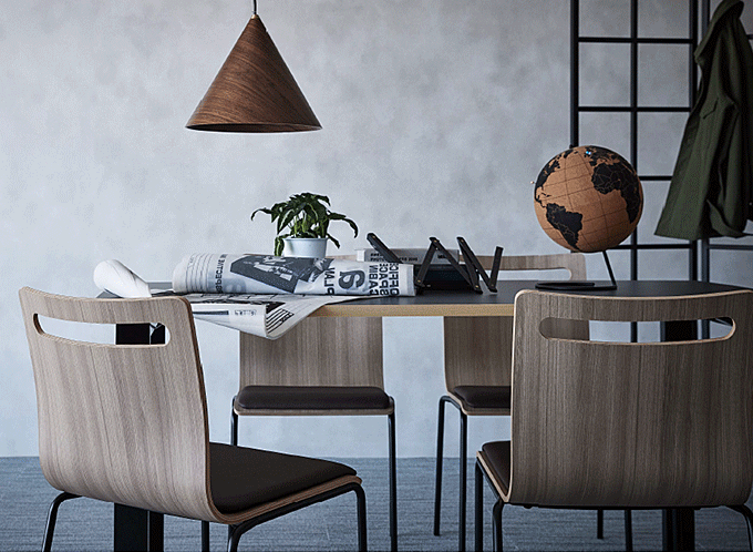 スチール椅子 オフィス レストランチェア サーフ ナチュラル