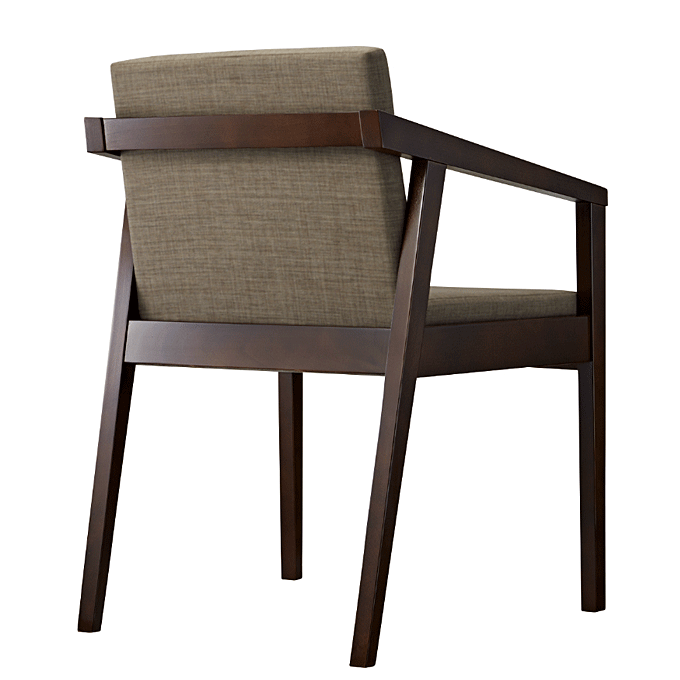 木製椅子 イッソウ ブラウン