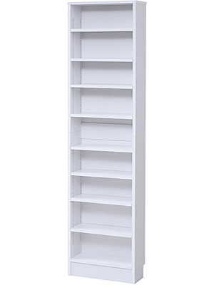 本棚書棚　1cmピッチ　薄型オープン幅41.5cm　FRM-0100　ホワイト