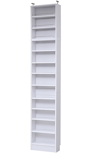 本棚書棚　1cmピッチ　薄型オープン幅41.5　上置きセット　FRM-0100SET　ホワイト