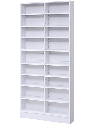本棚書棚　1cmピッチ　薄型オープン幅81cm　FRM-0101　ホワイト