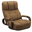 ヘッドサポート座椅子YS-S1495　ブラウン