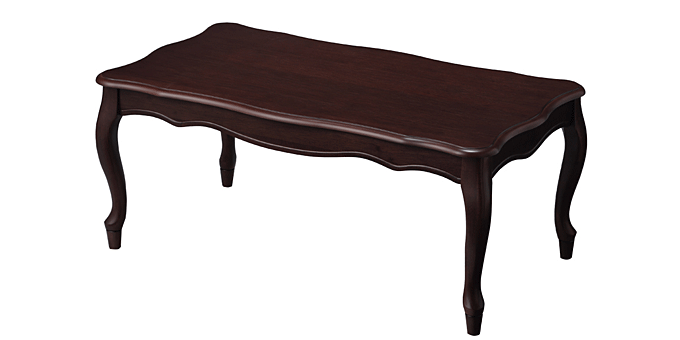 ねこ脚こたつ フローラ 105x60cm ダークブラウン