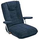 日本製座椅子　送料無料　ポンプ肘式座椅子　YS-P1095　ブルー