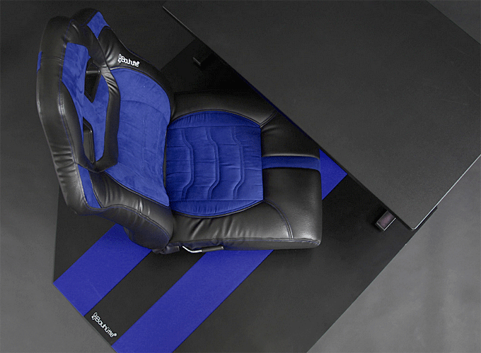 バケットシートデザインのゲーミング座椅子　LOC-01-BU　ブルー
