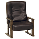 コンパクトリクライニングチェア　高座椅子　REC-10(DBR)