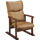 日本製の高座椅子　スーパーソフトレザー　大河　YS-1800HR　ブラウン